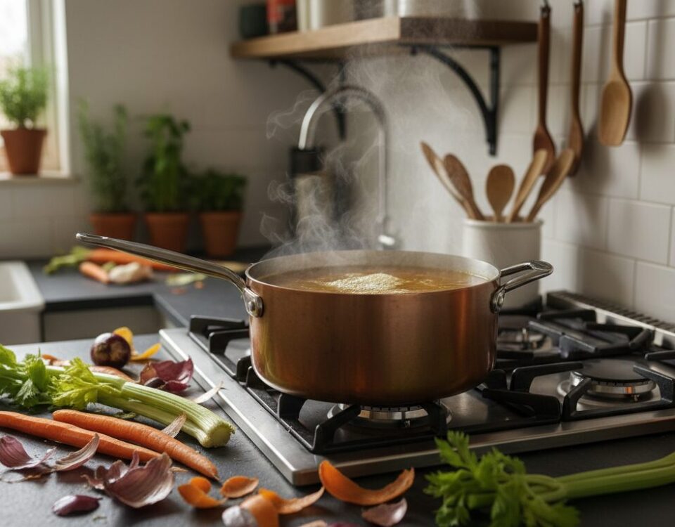 Gemüsebrühe aus Resten selber machen